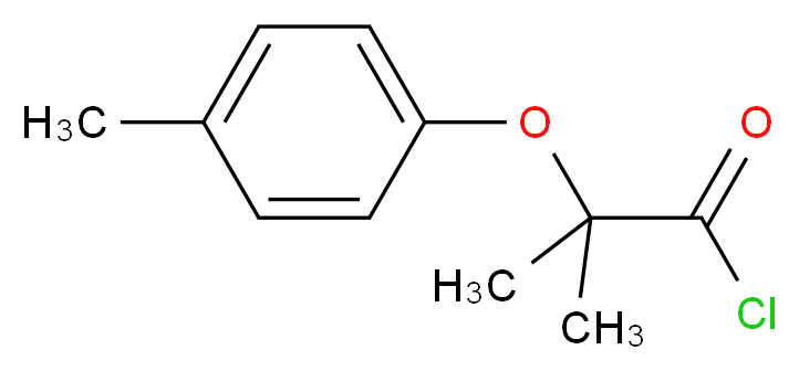 2-Methyl-2-(4-methylphenoxy)propanoyl chloride_分子结构_CAS_116762-24-4)