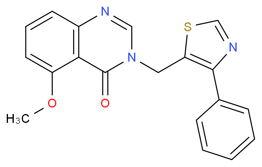 5-methoxy-3-[(4-phenyl-1,3-thiazol-5-yl)methyl]quinazolin-4(3H)-one_分子结构_CAS_)