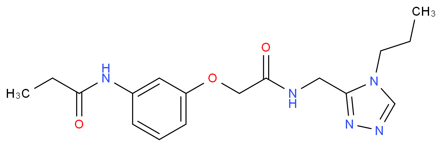 N-[3-(2-oxo-2-{[(4-propyl-4H-1,2,4-triazol-3-yl)methyl]amino}ethoxy)phenyl]propanamide_分子结构_CAS_)