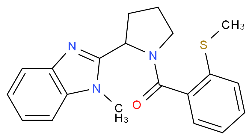 1-methyl-2-{1-[2-(methylthio)benzoyl]-2-pyrrolidinyl}-1H-benzimidazole_分子结构_CAS_)