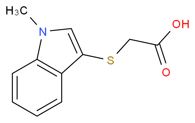 2-[(1-methyl-1H-indol-3-yl)sulfanyl]acetic acid_分子结构_CAS_187030-12-2