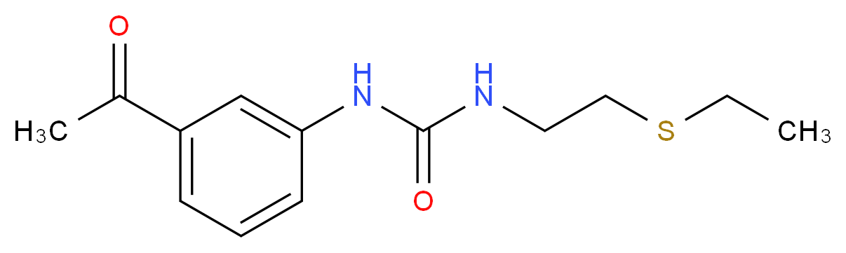 N-(3-acetylphenyl)-N'-[2-(ethylthio)ethyl]urea_分子结构_CAS_)