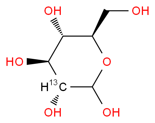 (3R,4S,5R,6R)-6-(hydroxymethyl)(3-<sup>1</sup><sup>3</sup>C)oxane-2,3,4,5-tetrol_分子结构_CAS_105931-74-6