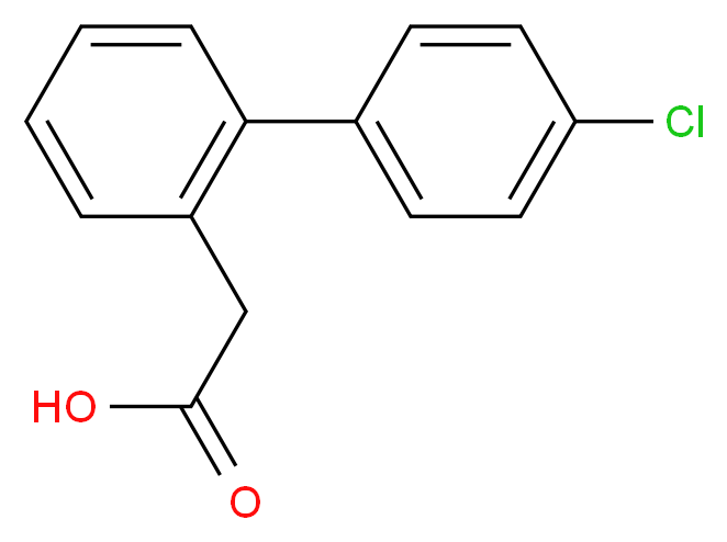 (4'-Chloro-biphenyl-2-yl)-acetic acid_分子结构_CAS_669713-87-5)