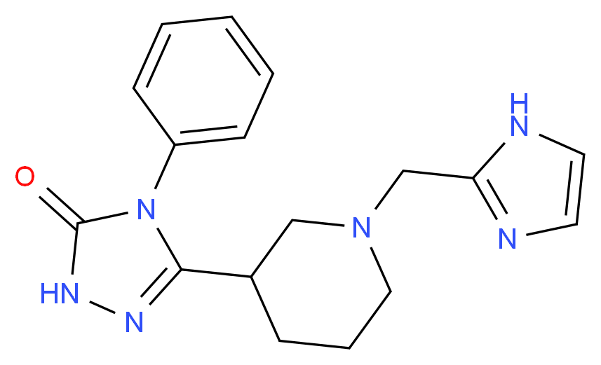 5-[1-(1H-imidazol-2-ylmethyl)-3-piperidinyl]-4-phenyl-2,4-dihydro-3H-1,2,4-triazol-3-one_分子结构_CAS_)