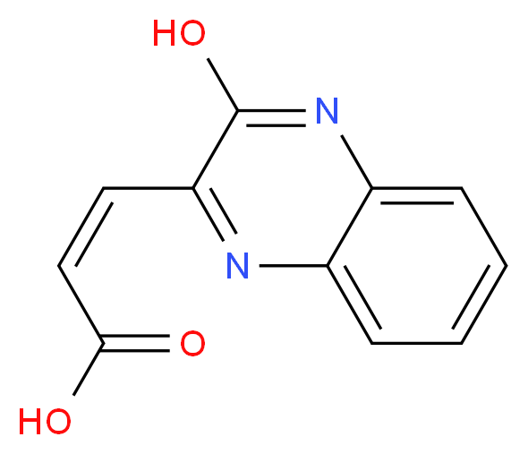 (2Z)-3-(3-hydroxyquinoxalin-2-yl)prop-2-enoic acid_分子结构_CAS_91135-67-0