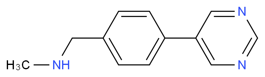 methyl({[4-(pyrimidin-5-yl)phenyl]methyl})amine_分子结构_CAS_859850-85-4