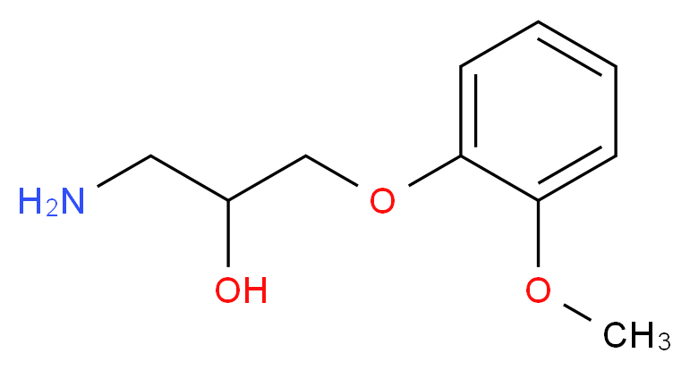 1-amino-3-(2-methoxyphenoxy)propan-2-ol_分子结构_CAS_63257-76-1