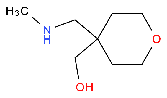 {4-[(methylamino)methyl]oxan-4-yl}methanol_分子结构_CAS_959238-75-6