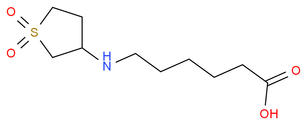 6-(1,1-Dioxotetrahydro-1lambda*6*-thiophen-3-yl-amino)hexanoic acid_分子结构_CAS_)