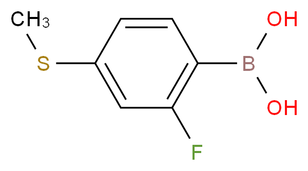 [2-fluoro-4-(methylsulfanyl)phenyl]boronic acid_分子结构_CAS_957060-84-3