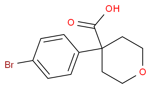 4-(4-bromophenyl)oxane-4-carboxylic acid_分子结构_CAS_)