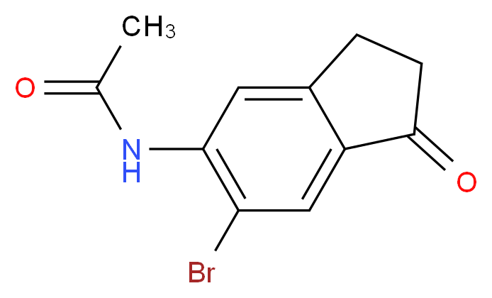 N-(6-bromo-1-oxo-2,3-dihydro-1H-inden-5-yl)acetamide_分子结构_CAS_158205-18-6