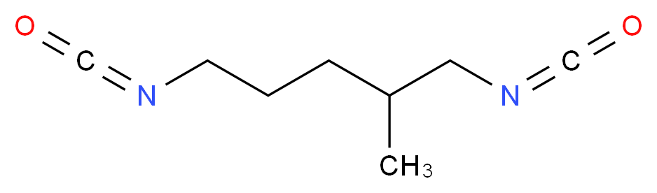 1,5-diisocyanato-2-methylpentane_分子结构_CAS_34813-62-2