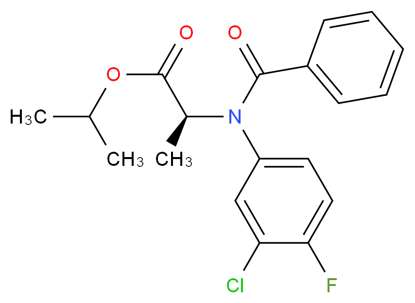 propan-2-yl (2S)-2-[N-(3-chloro-4-fluorophenyl)-1-phenylformamido]propanoate_分子结构_CAS_57973-67-8