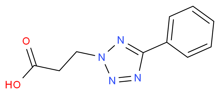 3-(5-phenyl-2H-1,2,3,4-tetrazol-2-yl)propanoic acid_分子结构_CAS_21054-67-1