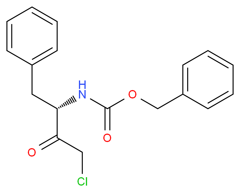 benzyl N-[(2S)-4-chloro-3-oxo-1-phenylbutan-2-yl]carbamate_分子结构_CAS_26049-94-5