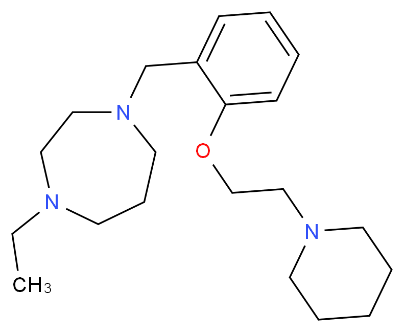 1-ethyl-4-[2-(2-piperidin-1-ylethoxy)benzyl]-1,4-diazepane_分子结构_CAS_)