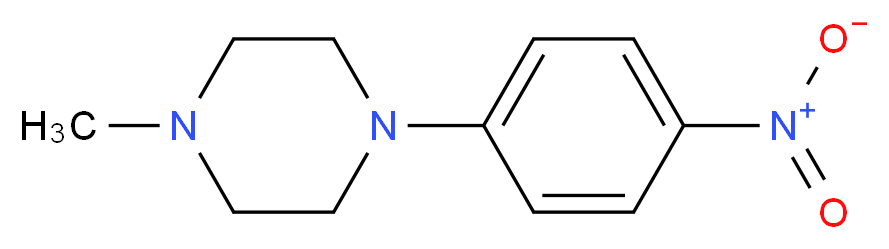 1-methyl-4-(4-nitrophenyl)piperazine_分子结构_CAS_16155-03-6