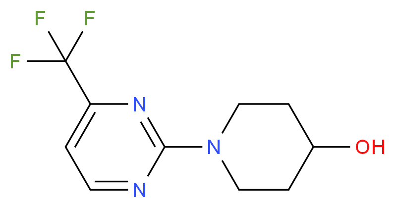 1-(4-(Trifluoromethyl)pyrimidin-2-yl)piperidin-4-ol_分子结构_CAS_401930-07-2)