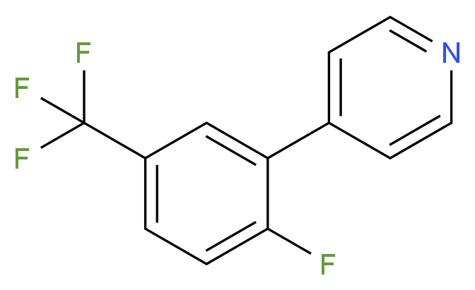 4-(2-Fluoro-5-(trifluoromethyl)phenyl)pyridine_分子结构_CAS_1214383-00-2)