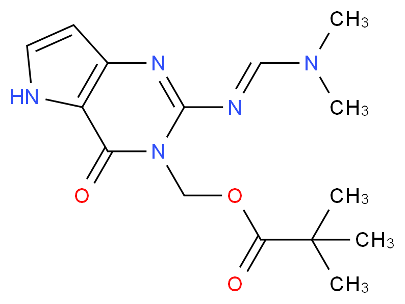 N1-(Pivaloyloxy)methyl-N2-(dimethylamino)methylene 9-Deazaguanine_分子结构_CAS_151587-58-5)