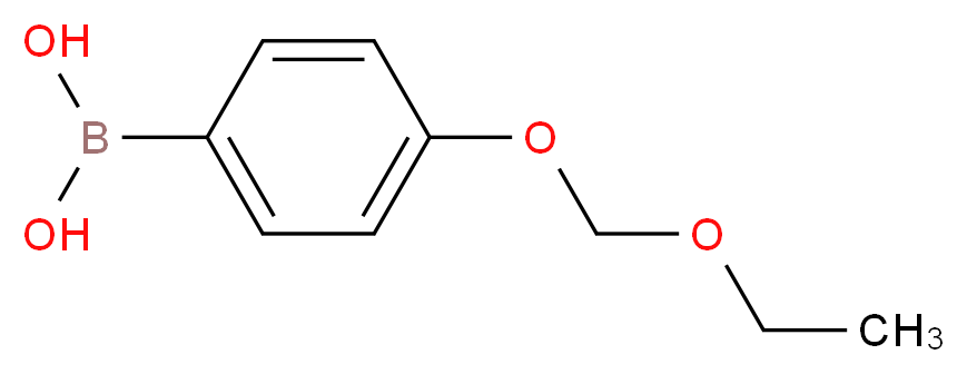 [4-(ethoxymethoxy)phenyl]boronic acid_分子结构_CAS_957062-54-3