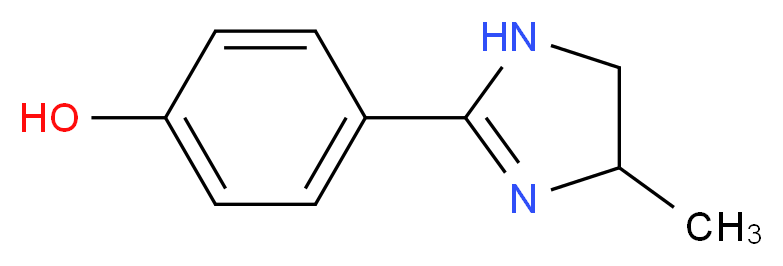 4-(4-甲基-4,5-二氢-1H-咪唑-2-基)苯酚_分子结构_CAS_868260-15-5)