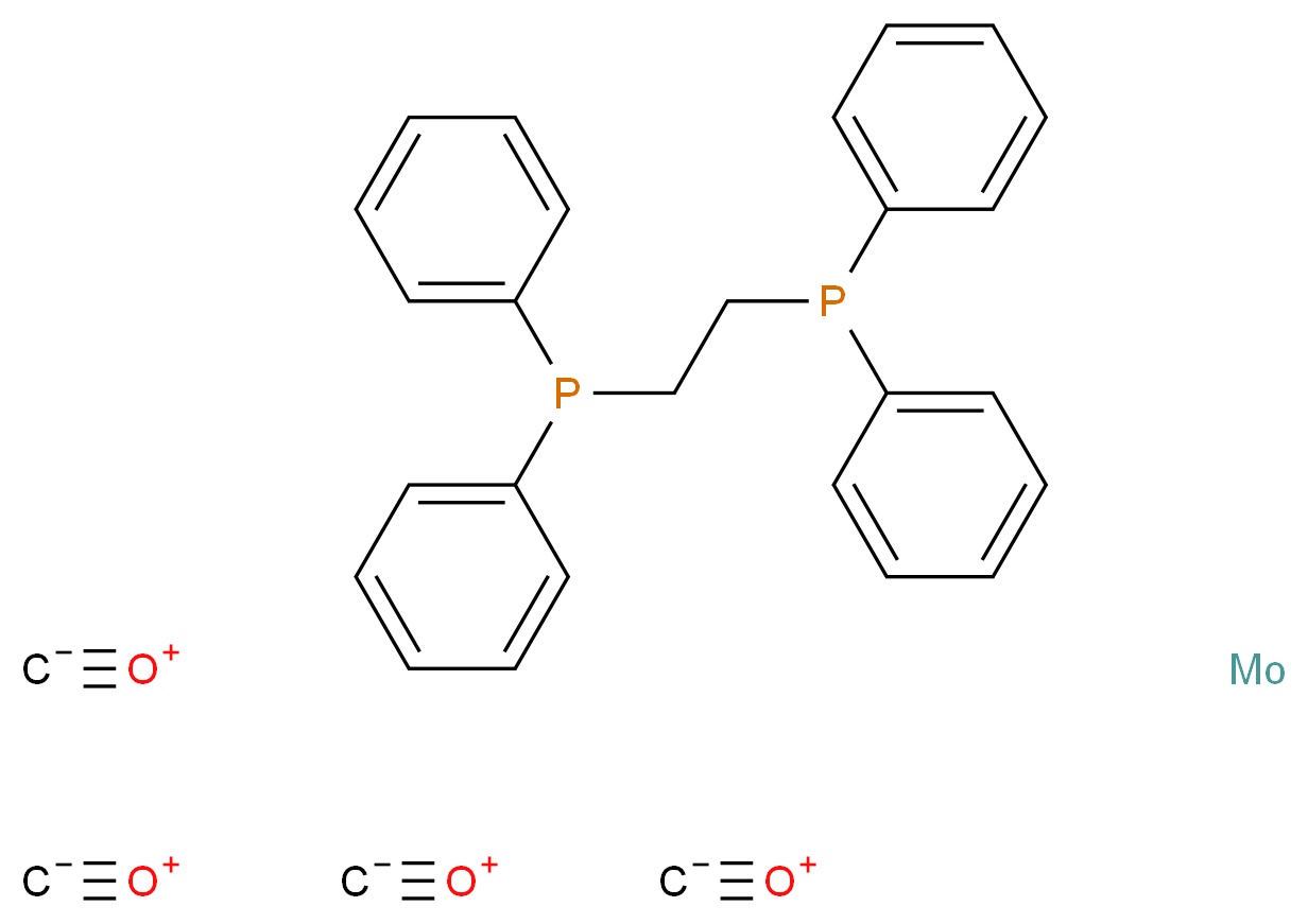 [2-(diphenylphosphanyl)ethyl]diphenylphosphane tetrakis(methanidylidyneoxidanium) molybdenum_分子结构_CAS_15444-66-3