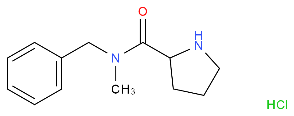 N-Benzyl-N-methyl-2-pyrrolidinecarboxamide hydrochloride_分子结构_CAS_)