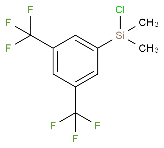 3,5-Bis(trifluoromethyl)phenyldimethylchlorosilane_分子结构_CAS_732306-23-9)