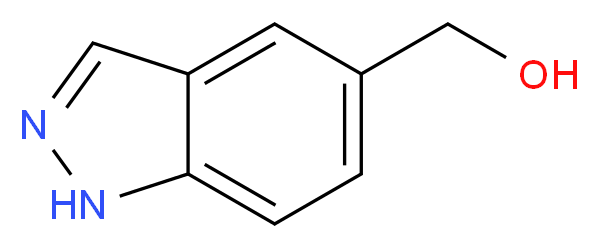 1H-Indazole-5-methanol_分子结构_CAS_478828-52-3)