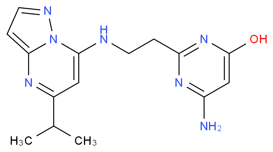 6-amino-2-{2-[(5-isopropylpyrazolo[1,5-a]pyrimidin-7-yl)amino]ethyl}-4-pyrimidinol_分子结构_CAS_)