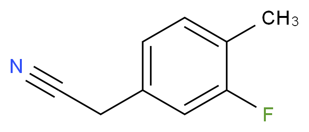 2-(3-fluoro-4-methylphenyl)acetonitrile_分子结构_CAS_261951-73-9