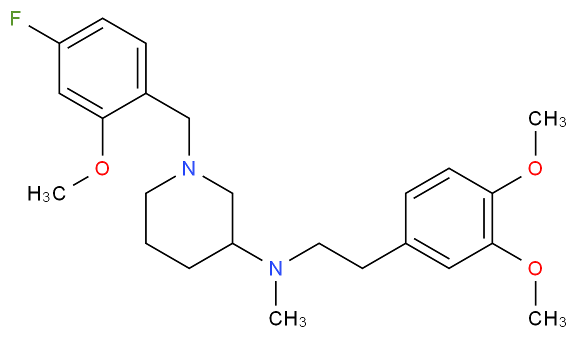 N-[2-(3,4-dimethoxyphenyl)ethyl]-1-(4-fluoro-2-methoxybenzyl)-N-methyl-3-piperidinamine_分子结构_CAS_)