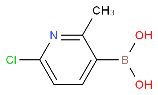 6-氯-2-甲基吡啶-3-硼酸_分子结构_CAS_913836-15-4)