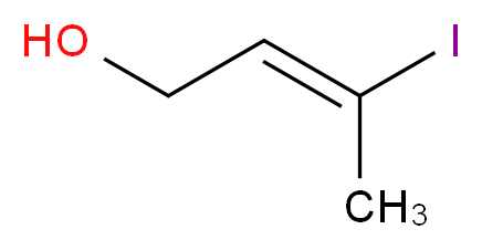 (E)-3-Iodo-2-buten-1-ol_分子结构_CAS_37428-58-3)