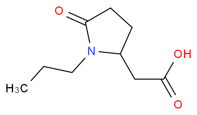 2-(5-oxo-1-propylpyrrolidin-2-yl)acetic acid_分子结构_CAS_90609-03-3