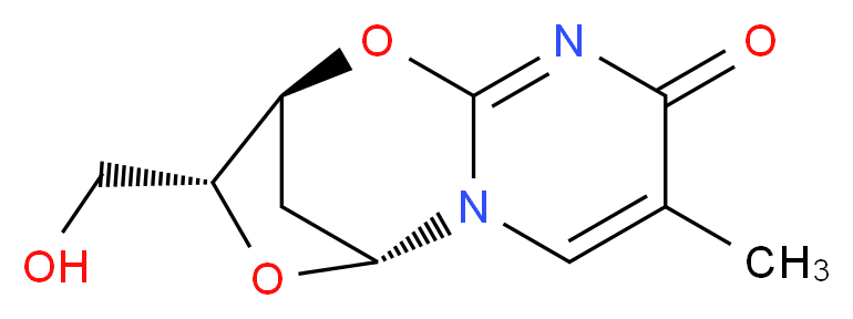 (1R,9S,10R)-10-(hydroxymethyl)-4-methyl-8,11-dioxa-2,6-diazatricyclo[7.2.1.0<sup>2</sup>,<sup>7</sup>]dodeca-3,6-dien-5-one_分子结构_CAS_15981-92-7