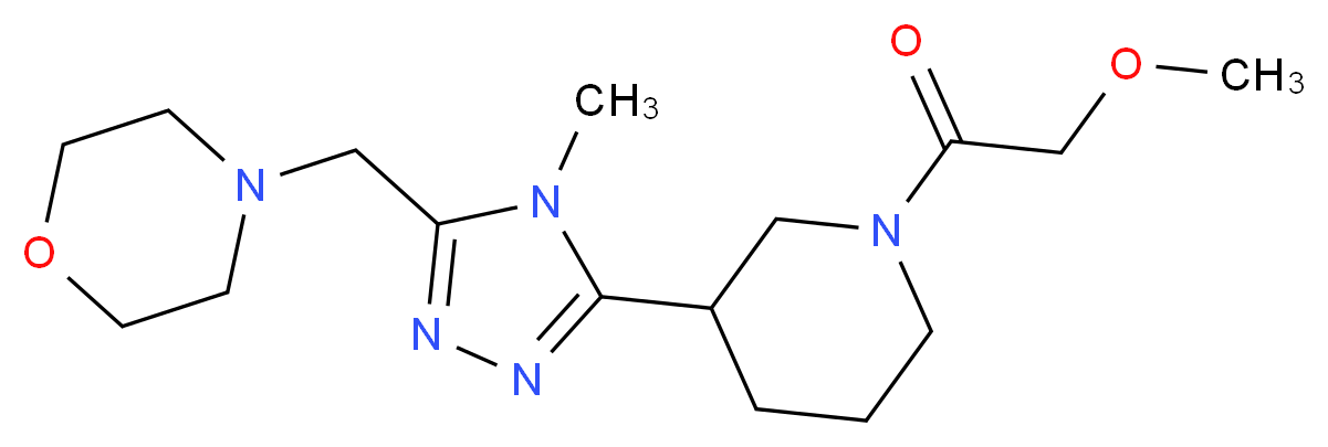 4-({5-[1-(methoxyacetyl)piperidin-3-yl]-4-methyl-4H-1,2,4-triazol-3-yl}methyl)morpholine_分子结构_CAS_)