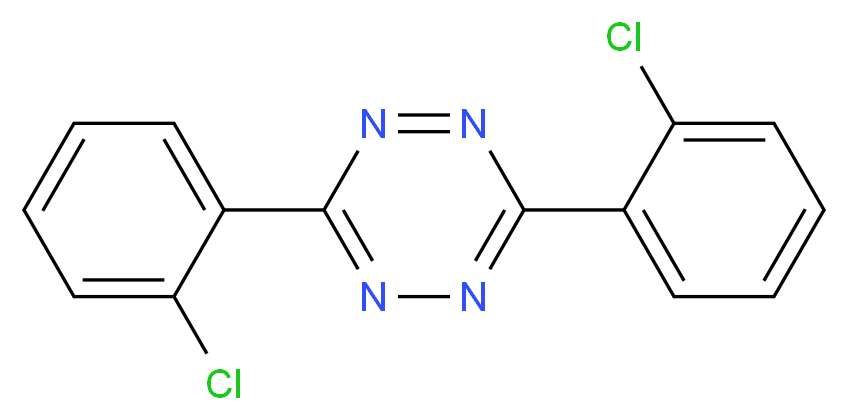 bis(2-chlorophenyl)-1,2,4,5-tetrazine_分子结构_CAS_74115-24-5