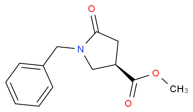 methyl (3R)-1-benzyl-5-oxopyrrolidine-3-carboxylate_分子结构_CAS_428518-36-9