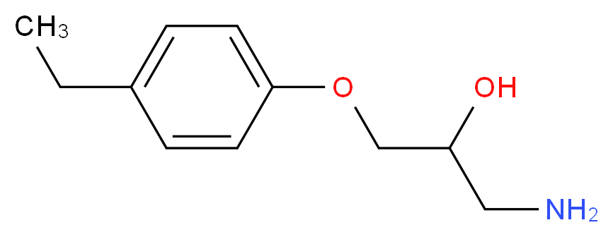 1-amino-3-(4-ethylphenoxy)propan-2-ol_分子结构_CAS_63273-71-2