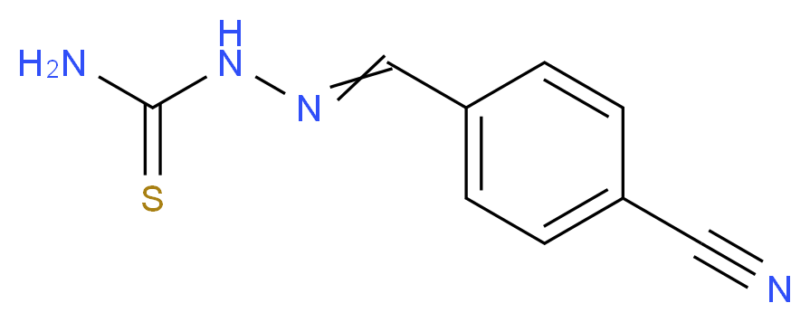 2-(4-cyanobenzylidene)hydrazine-1-carbothioamide_分子结构_CAS_22043-24-9)