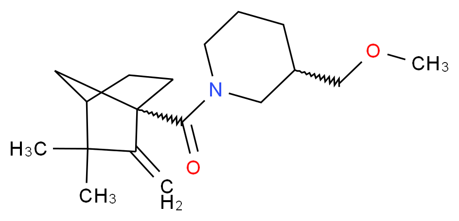 1-[(3,3-dimethyl-2-methylenebicyclo[2.2.1]hept-1-yl)carbonyl]-3-(methoxymethyl)piperidine_分子结构_CAS_)