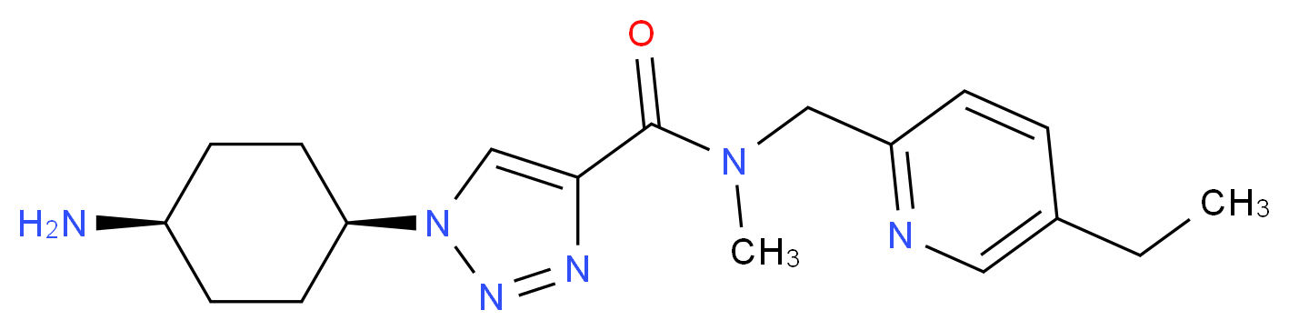 1-(cis-4-aminocyclohexyl)-N-[(5-ethylpyridin-2-yl)methyl]-N-methyl-1H-1,2,3-triazole-4-carboxamide_分子结构_CAS_)