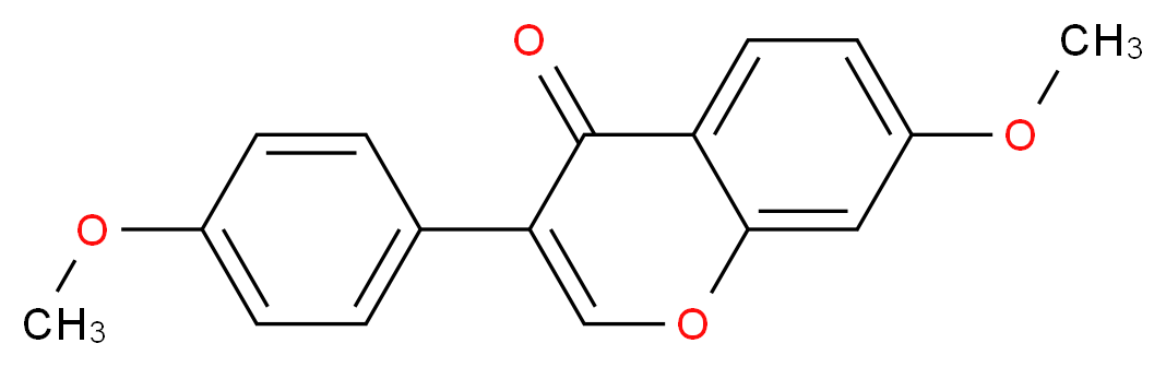 7-methoxy-3-(4-methoxyphenyl)-4H-chromen-4-one_分子结构_CAS_1157-39-7