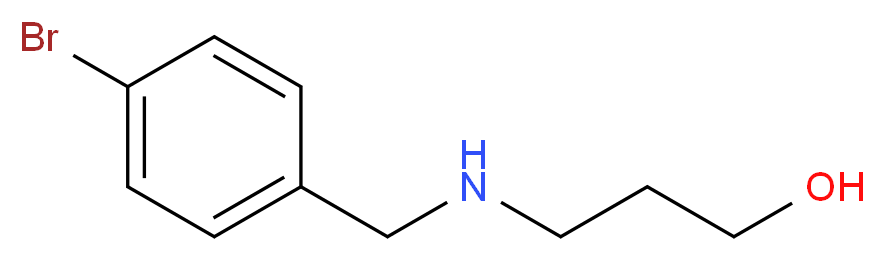 3-{[(4-bromophenyl)methyl]amino}propan-1-ol_分子结构_CAS_721453-52-7
