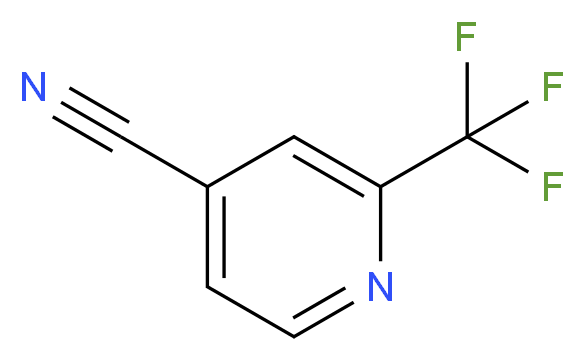 2-(trifluoromethyl)pyridine-4-carbonitrile_分子结构_CAS_916210-02-1