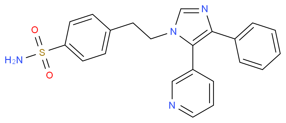 4-[2-(4-phenyl-5-pyridin-3-yl-1H-imidazol-1-yl)ethyl]benzenesulfonamide_分子结构_CAS_)